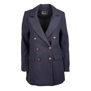 Двубортное золотое пальто темно-синего цвета Женщина DEELUXE 74 XS темно-синий