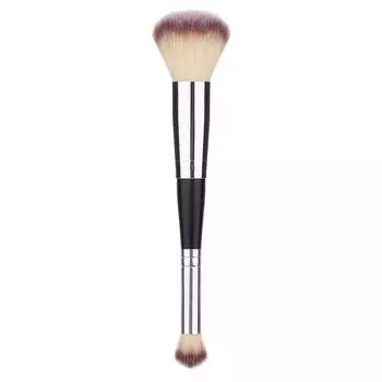 Двуглавая кисть для макияжа «два в одном», подходящая для рассыпчатых теней для век, многофункциональная кисть для макияжа