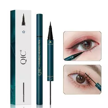 Двуглавая подводка для глаз, карандаш для ресниц, тушь 2-в-1, водостойкая подводка для глаз, долговечная подводка для ресниц, быстросохнущий макияж, 0,4 г + 1,5 г