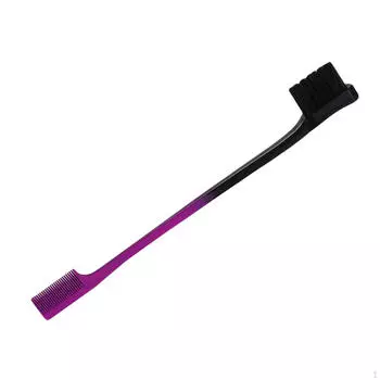 Двуглавая расческа для бровей, сменная профессиональная портативная машинка для управления краями Blue Purple