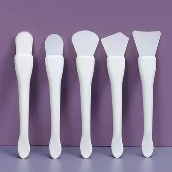 Двуглавая силиконовая кисть для маски для лица, инструмент для нанесения грязевой пленки «рыбий хвост», приятная для кожи, мягкая кисть для клея для лица, инструменты для ухода за макияжем