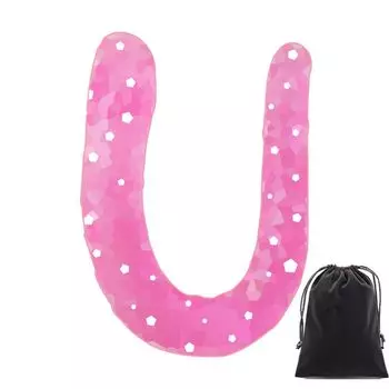 Двуглавый 2 22 мм 2 точки одновременно повторяющиеся прозрачные взрослые игрушки для хранения сумка гарантия дилдо, для начинающих, дилдо, U-образный, гибкий/прозрачный
