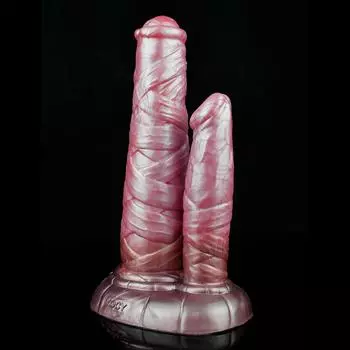 Двуглавый дилдо с присоской, дилдо для игр без рук, стимуляция клиторальной точки G, толкающий силиконовый конь, коллекция YC2012S