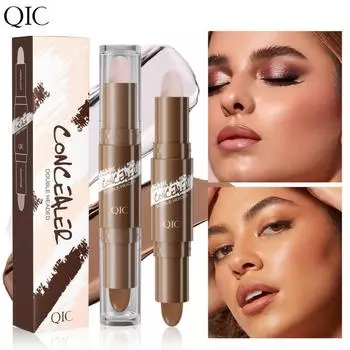 Двуглавый контурный карандаш, осветляющий тени для лица, карандаш-хайлайтер кофейный