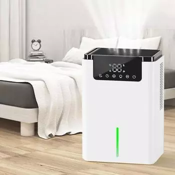 Двухъядерный осушитель воздуха, бытовой осушитель воздуха, для спальни, подвала, небольшой осушитель воздуха, машина для поглощения влаги, осушения и сушки US Plug белый