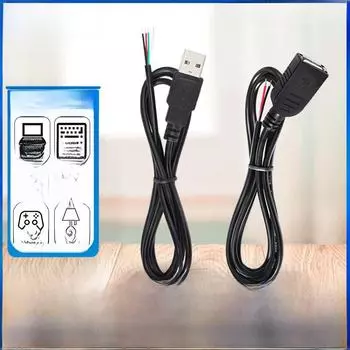 Двухъядерный USB-кабель для зарядки и четырехъядерный кабель для передачи данных с односторонними разъемами «папа/мама» 2-core USB male connector 0.3m