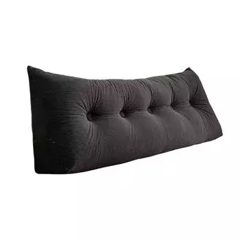 Двухъярусная подушка для общежития, подушка для чтения, изголовье, плюшевая спинка, прикроватная подушка для отдыха, диван-кровать, двухъярусная кровать, подушки для общежития One Size чёрный