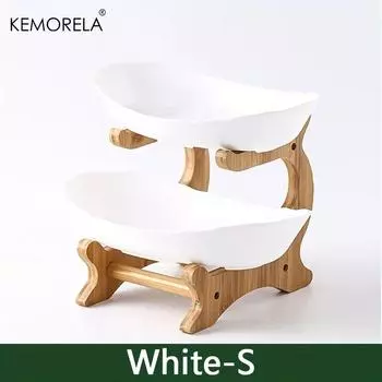 Двух/трехслойная современная деревянная многослойная сетка для закусок в гостиную, пластиковая тарелка для фруктов, деревянная трехслойная десертная тарелка