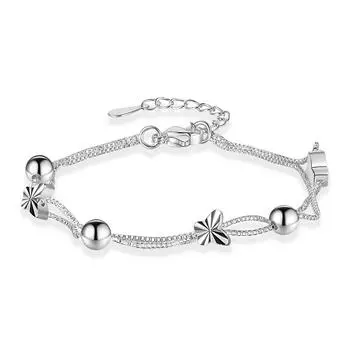 Двухэтажный автомобильный браслет-бабочка в корейском стиле, свежие, сладкие, ежедневные украшения для рук