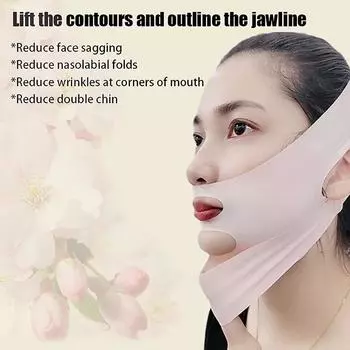 Двухэтажный бандаж для похудения лица, пояс для подтяжки лица, V-образный корректор для лица, подтяжка щек и подбородка, бандаж для лица против морщин