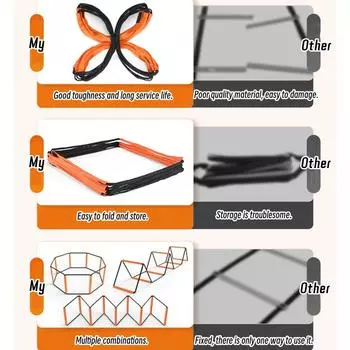 Двухцелевая футбольная тренировочная лестница для прыжков, многофункциональная лестница для ловкости, скоростная тренировка, координация работы ног, футбольное оборудование as the picture