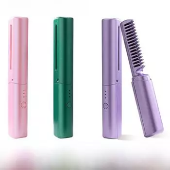 «Двухцелевая расческа для волос в стиле Сяохуншу»: Мягкое выпрямление и завивка фиолетовый