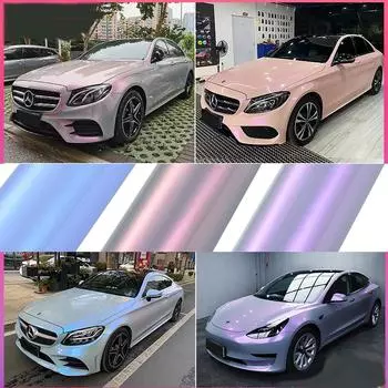 Двухцветная глянцевая виниловая пленка Candy Grey Chameleon для мотоцикла, автомобиля, наклейки для салона, самоклеящиеся наклейки 10CM x 152CM