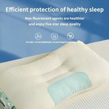 Двухцветная лоскутная подушка для сна, подушка для шеи, подушка из волокна для отеля, подушка для сна, подушка для сна 48*74