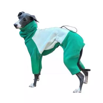 Двухцветная одежда для четвероногих собак Little Hound Dog с двойным флисом и теплая одежда для маленьких собак Lingti Whitbit 1 3-4