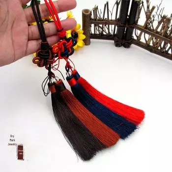 Двухцветная подвеска с кисточкой в виде китайского узла