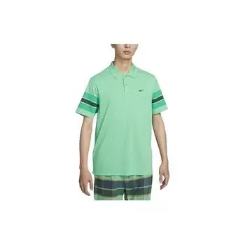 Двухцветная рубашка-поло с короткими рукавами и вышитым логотипом Nike Dri-Fit, мужские топы зеленого цвета DX9217-363 L