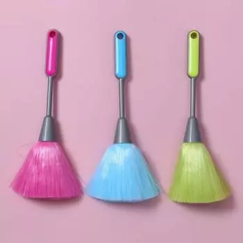 Двухцветная ручка из полипропиленового шелка, щетка для чистки компьютерной клавиатуры, офисная бытовая пылевая щетка, перьевая щетка для уборки пыли