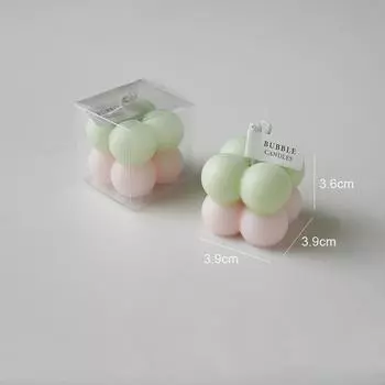 Двухцветная свеча Bubble Cube, ароматизированная свеча ручной работы, ароматерапия, соевый воск, свечи для свадьбы, дня рождения, украшения дома на вечеринку