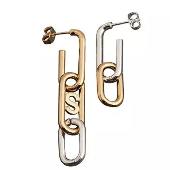 Двухцветная женская серьга AG5 SUPERB TU разноцветный