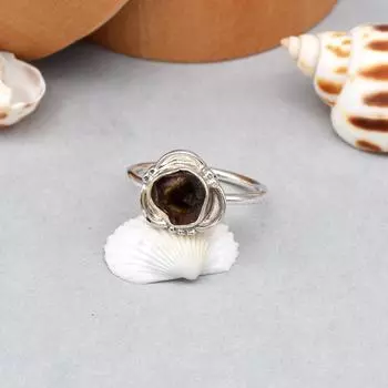 Двухцветное кольцо из стерлингового серебра 925 пробы с необработанным турмалином и драгоценным камнем 7, подарочное кольцо из США 7 US