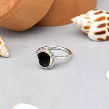 Двухцветное кольцо из стерлингового серебра 925 пробы с необработанным турмалином и драгоценным камнем 6, подарочное кольцо из США 6 US