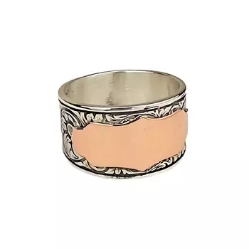 Двухцветное мужское кольцо 230047448G15Yy