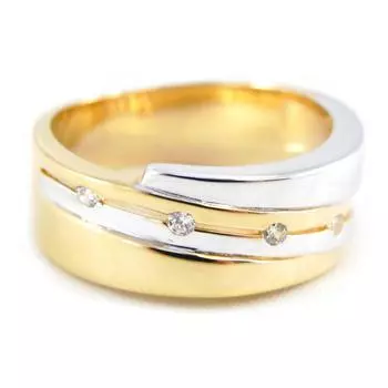 Двухцветное позолоченное кольцо Clin