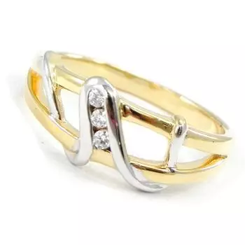 Двухцветное позолоченное кольцо Clin