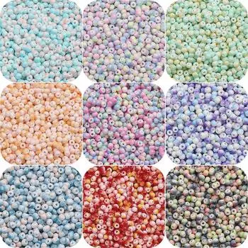 Двухцветные градиентные рисовые бусины, очаровательные чешские стеклянные бусины, браслет «сделай сам», ожерелье для изготовления ювелирных изделий, аксессуары