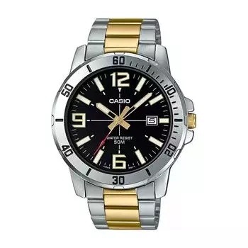 Двухцветные мужские аналоговые часы, Two-Tone Analog Men s Watch, Casio