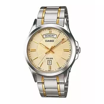 Двухцветные мужские часы аналоговые, Two-Tone Analog Men s Watch, Casio