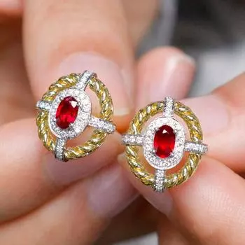 Двухцветные ретро легкие роскошные серьги-гвоздики для женщин, модные литературные и художественные украшения, популярные суперпопулярные серьги