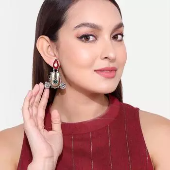 Двухцветные серьги, двухцветные украшения, серьги ручной работы, модные женские серьги M