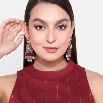 Двухцветные серьги, двухцветные украшения, серьги ручной работы, модные женские серьги M