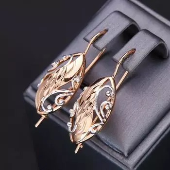 Двухцветные серьги-капли SIMJOO Fashion Hollow Out Flower