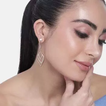 Двухцветные серьги-подвески