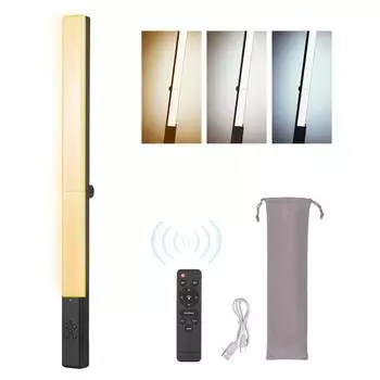 Двухцветные светодиодные трубки 20 Вт, складная ручка с ручкой, светодиодный светильник, цветовая температура 3200–5500 К чёрный