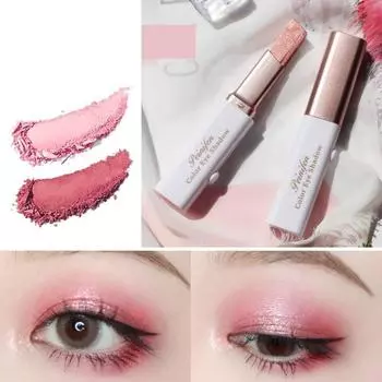 Двухцветные тени для век YiYe, 6 цветов, 22 г, 01#розовый, 1 шт.