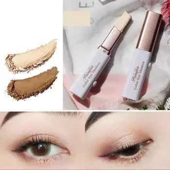 Двухцветные тени для век YiYe, 6 цветов, 22 г, 02#кофейный цвет, 1 шт.