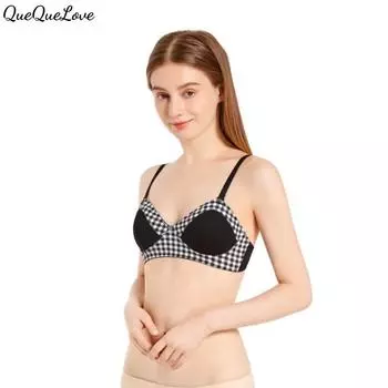 Двухцветный бюстгальтер для девочек на бретельках без косточек S