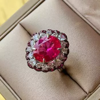 Двухцветный гальванический черный голубиный кроваво-красный корундовый набор индивидуальное кольцо женственный кулон красочные драгоценные серьги