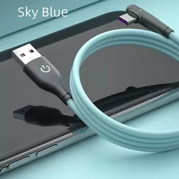 Двухцветный кабель Elbow Liquid Gel Type-C для быстрой зарядки телефонов OPPO/Xiaomi 0.25M