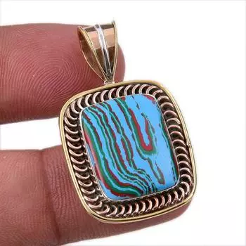 Двухцветный кулон из натурального радужного кварца 925 пробы, сплошное серебро, 1,50 дюйма, K9e47