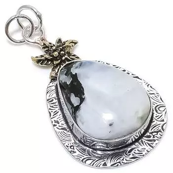 Двухцветный кулон из натурального радужного лунного камня из стерлингового серебра 925 пробы 2,25 дюйма g0H38