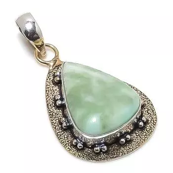 Двухцветный кулон из стерлингового серебра 925 пробы с натуральным императорским драгоценным камнем, размер 2,09 дюйма, E7V50