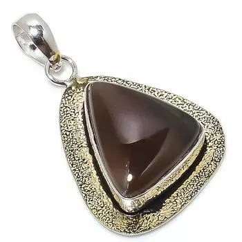 Двухцветный кулон из стерлингового серебра 925 пробы с натуральным флюоритом, размер 2,17 дюйма, j3U08