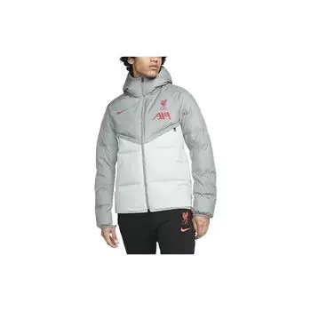 Двухцветный пуховик на молнии с капюшоном Nike Storm-FIT, мужские куртки серого цвета DR4319-084 S