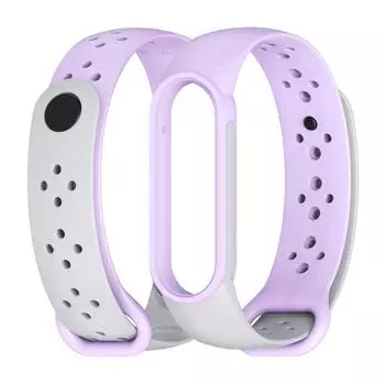 Двухцветный силиконовый ремешок для часов для Mi Band 5 6 7, ремешок для часов, браслет для Miband 6, умный браслет для Mi Band 5, ремешок для часов