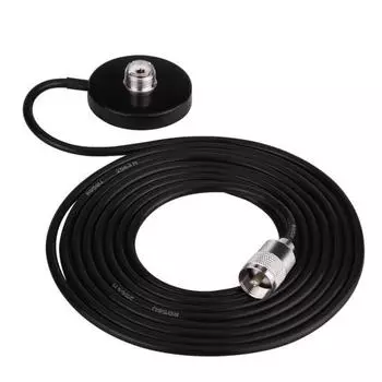 Двухдиапазонная автомобильная мобильная радиоантенна ОВЧ/УВЧ с магнитным креплением и базовым кабелем